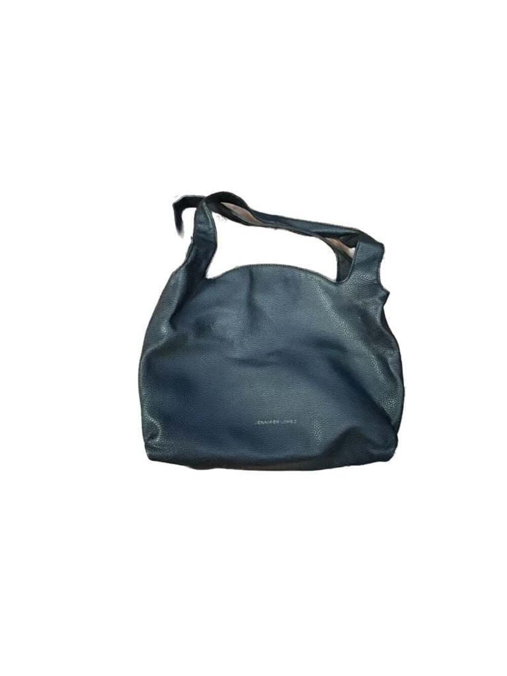 Jennifer Lopez Black Pebbled Faux Leather Hobo Shoulder Bag